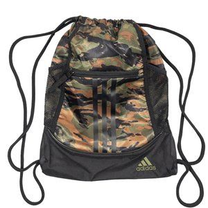 Adidas Alliance II Backpack Drawstring Camo Zip Pocket Bag